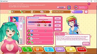 Adorable anime lass streams Crush Crush game without censorship