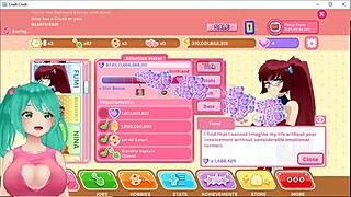 Adorable anime lass streams Crush Crush game without censorship