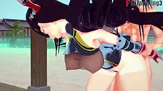3D animated hentai with rich and opulent Oppai girls