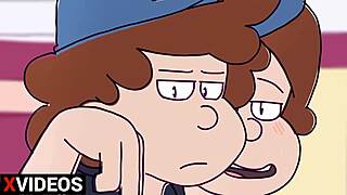 Uncensored 3D cartoon with Dipper and Mabel Pines from Gravity Falls