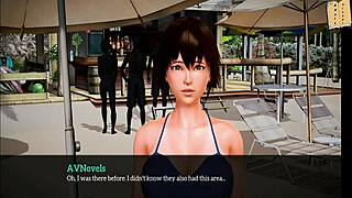 My new family 284: A hot and steamy anime-style game with amateur brunette beauty