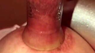 Close up of big tits and nipples getting sucked and pumped