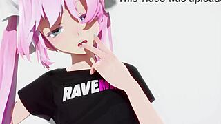 A spoiled anime girl gets controlled by a big black dick