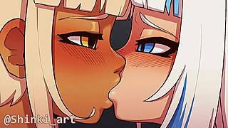 Futa hentai with animecreampie action in high definition