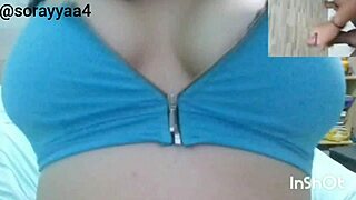 Fat and saggy tits bounce during amateur video call