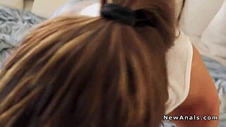 POV scene with an amateur couple where they try anal sex