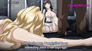 Public bathroom encounter with an anime babe