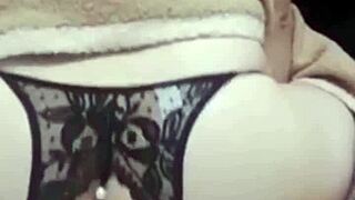 Stepbrother cannot stay indifferent while seeing his step-sister’s wet pussy being tickled by her stepmother
