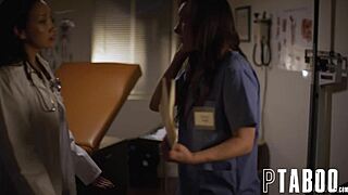 Petite amateur Vicki Chase gets flogged and fucked by her doctor