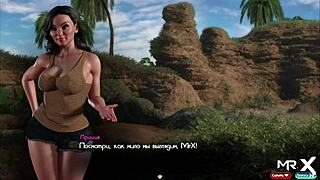 Nadia’s anal beads playtime in anime-style video
