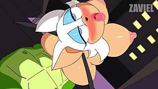 Rouge the Bat seduces Zaviel to get the gems in this anime porn video