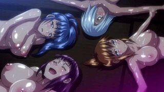 Asian cuties get multiple cocks and deepthroat in gangbang