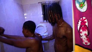 Shaving the bushy treasure before a hot dinner date