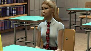 Hot teacher and student’s dirty affair in the classroom