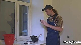 Skinny guy lets friend fuck his ex for money