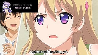 Big tits bouncing while being fucked by a monster cock in an anime