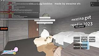 Big black cock penetrates tight ass in Roblox porn