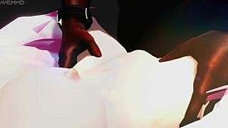 Beautiful anime Miku wants to be penetrated by a big black cock