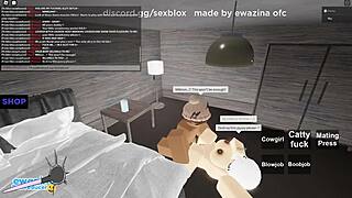 Big black cock penetrates tight ass in Roblox porn