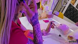 Beautiful blonde gets stepbrother's cock in her ass