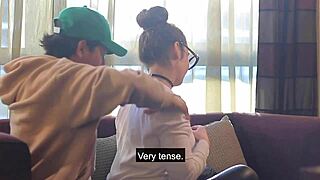 Latino helps sexy secretary with dirty tasks for favor