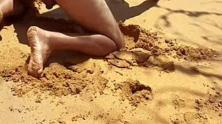Public beach fun with hot shemale Ladysilva and more