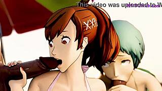 3D hentai beach party with hardcore gangbang and doggy style sex