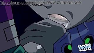 Starfire and Robin in doggy style with fixed audio in cartoon porn
