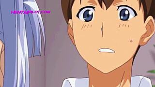 Hentai porn features busty wife having sex with stranger