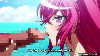Futa stepsisters get public orgasm in this hentai game