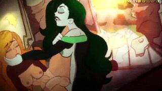 Kim Possible and Shego in a hot cartoon porn scene
