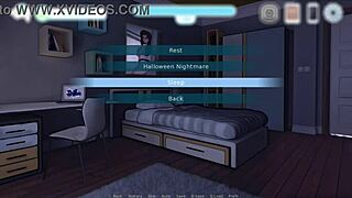 Big dick in action: Lady Dimitrescu parody in a 3D anime game