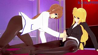 Futanari sex and lesbian play in Magical Girl Lyrical Nanoha Strikers