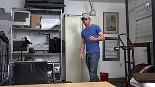 Gay office worker gets destroyed by big cock