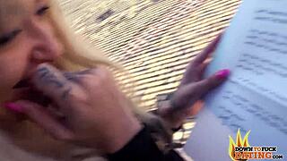 Horny blonde gets hammered in hot hotel room action