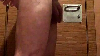 Public restroom jerk off
