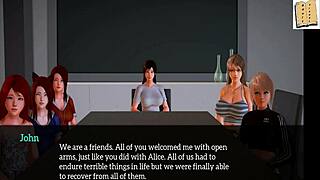 3D animated video featuring small boobed girl in family fun