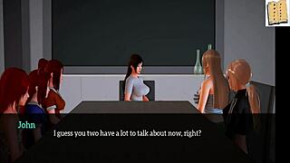 3D animated video featuring small boobed girl in family fun