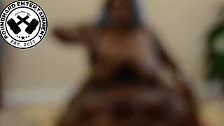 Big black cock fucking oiled up huge mom’s belly