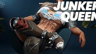 3D animated video of a girl working out with a personnel trainer simulator
