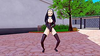 3D animated game with a nun named Stussy who has a big ass