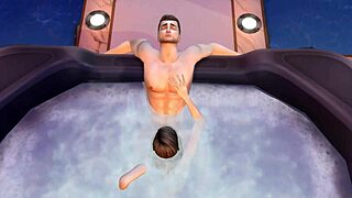 3D animated sex with a teacher and his big cock