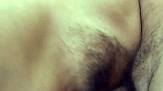 Young and inexperienced couple enjoys filling up on creamy cum