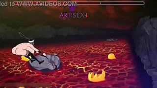 Big-boobed MILF Tilda von Titantanks in hot interracial and gay scene in hell-themed artisex4