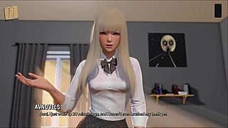 3D game with anime-style teens and ripped clothes