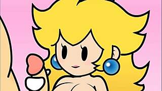 Peachypop34's paper peach hand job animation