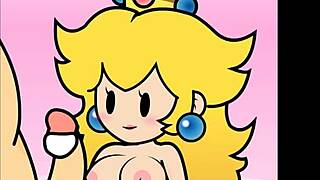 Peachypop34's paper peach hand job animation