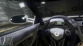 Grand Theft Auto V - Hooker in action in a car