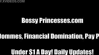 Femdom clips with a POV feature with a Findom theme