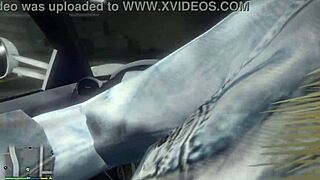 Grand Theft Auto V - Hooker in action in a car
